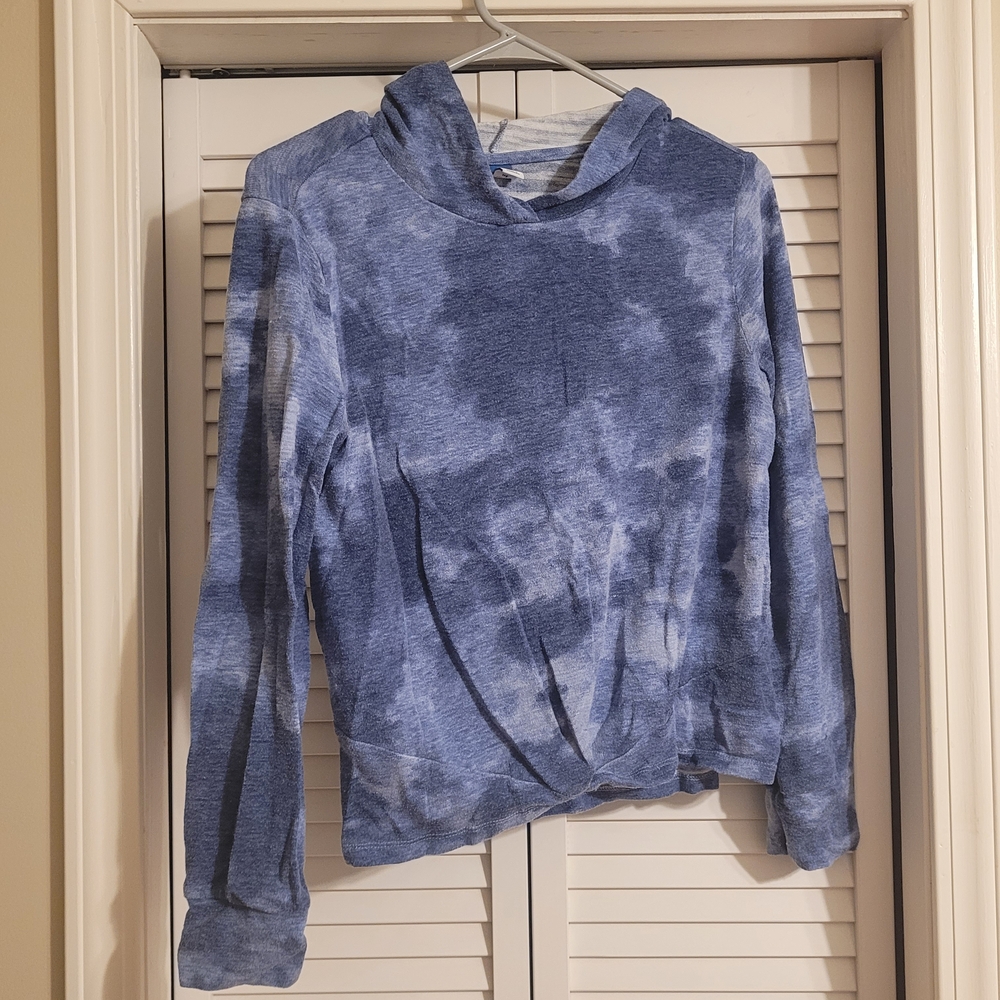 ❗️3 For $10❗️Old Navy Kids Blue and White Long Sleeve Tee With Hood